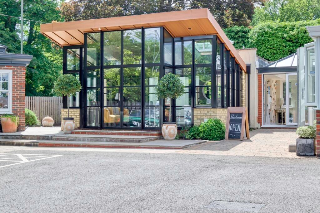 picture of Aluco Showroom showcasing the best steel look doors