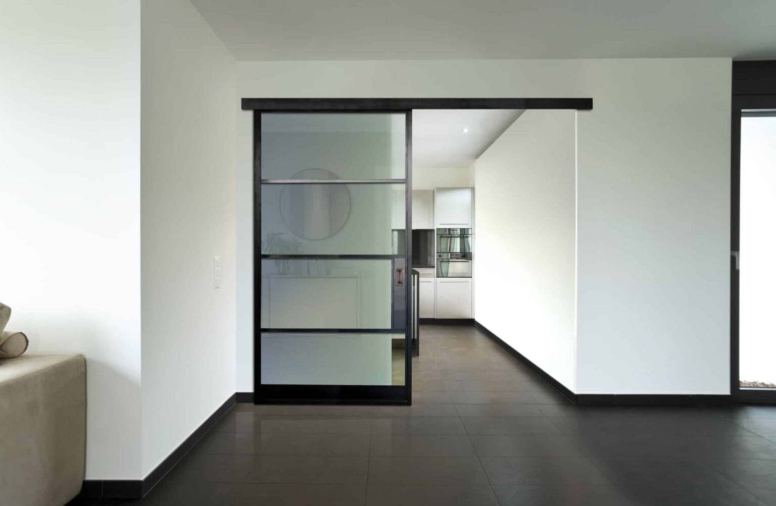 Internal Steel Look Sliding Doors Aluco