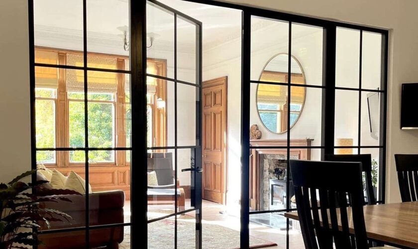 slimline Aluco doors, one of the best internal doors to match the style of steel.