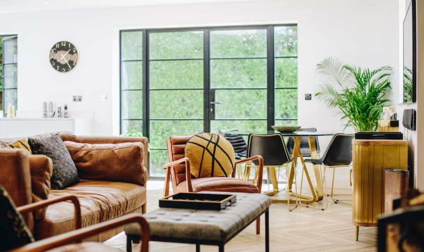 Aluco heritage windows in Hampshire showing Crittall inspired patio doors.