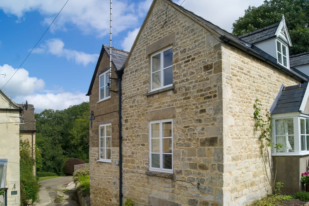 steel look windows in Gloucestershire to a character cottage