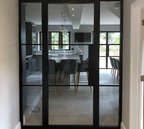 How to use black internal metal doors in your home. - Aluco